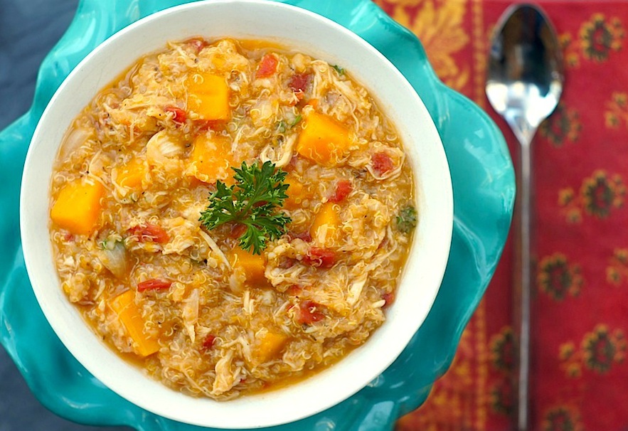 Hearty Chicken Stew with Butternut Squash + Quinoa