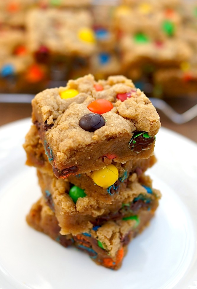 M&M Cookie Bars - Life She Lives