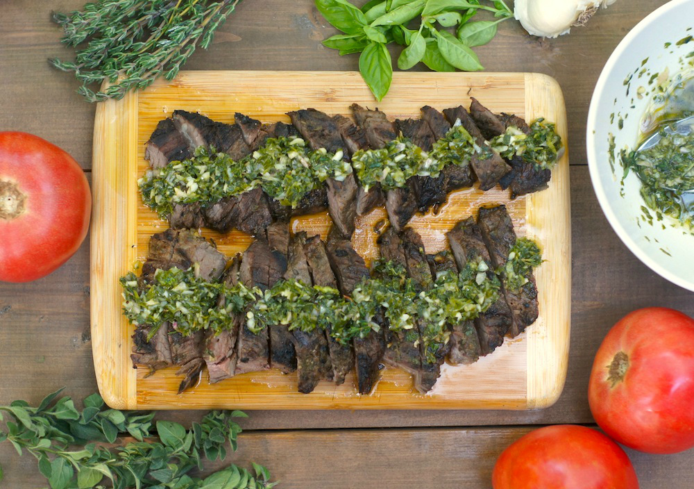 Grilled Chimichurri Skirt Steak