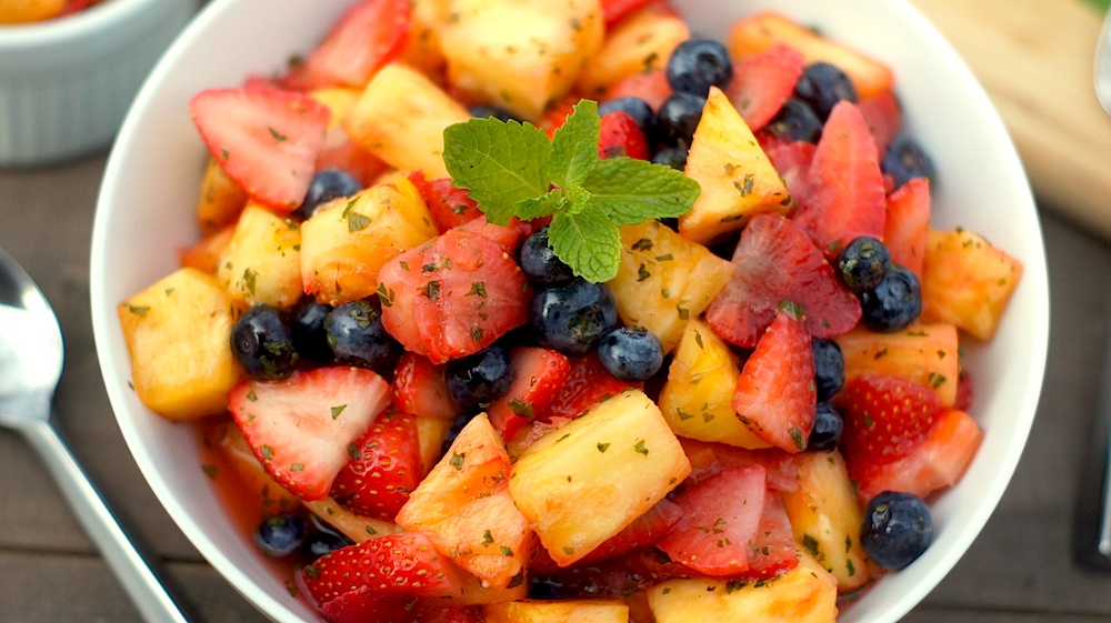 Fruit Salad with Lime-Mint Dressing
