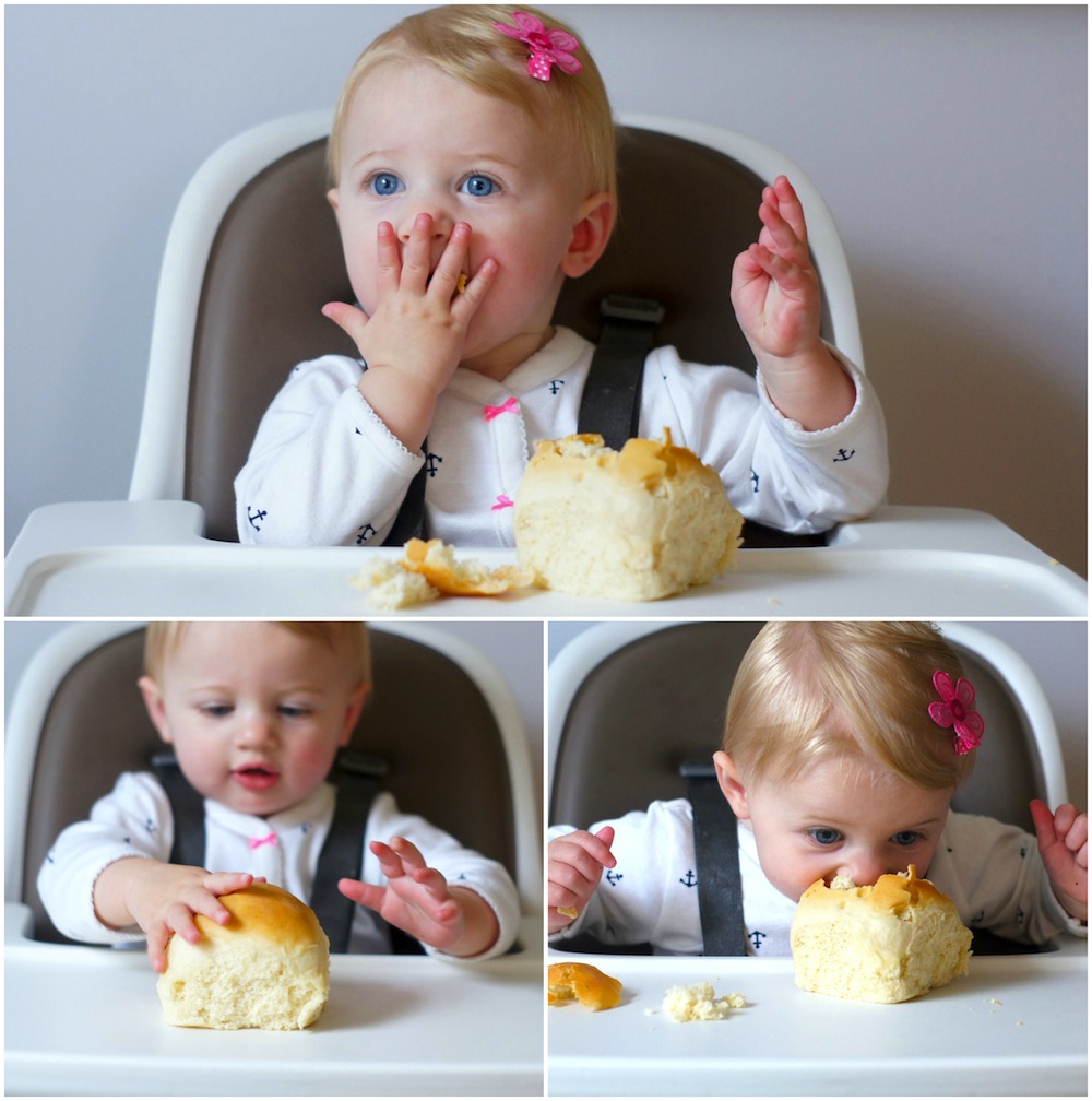 Fearless Baby, dinner roll lover!