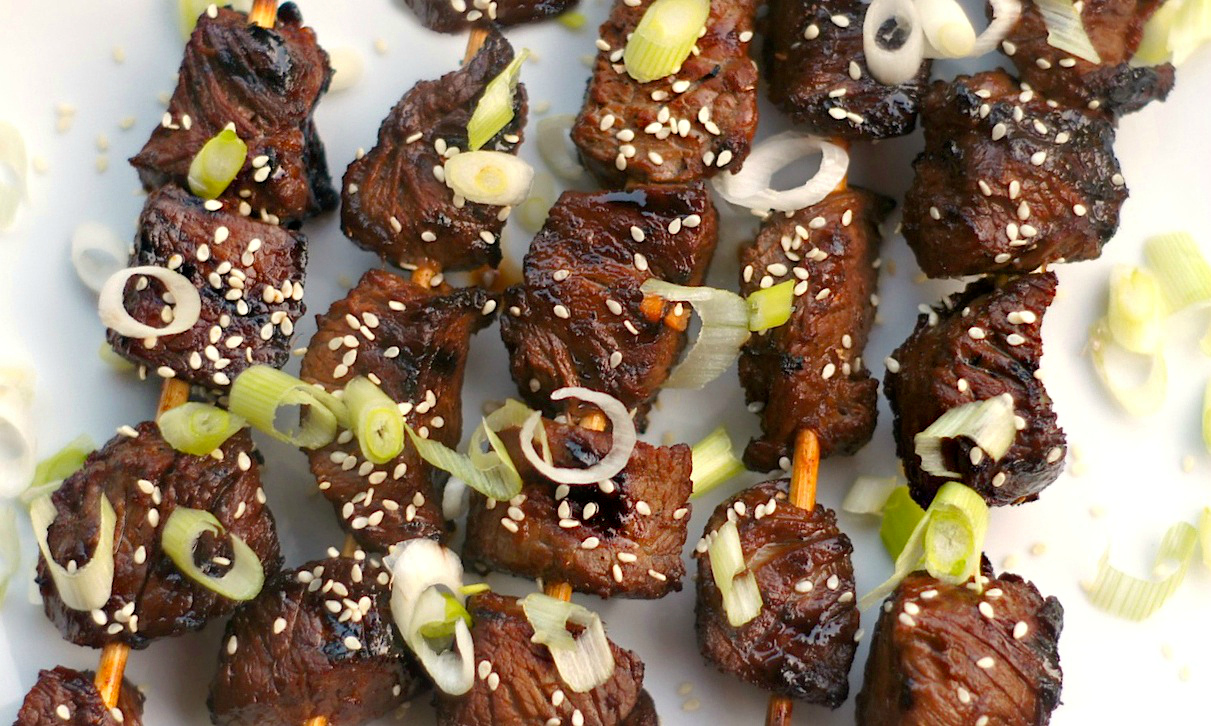 Asian Sesame Beef Skewers