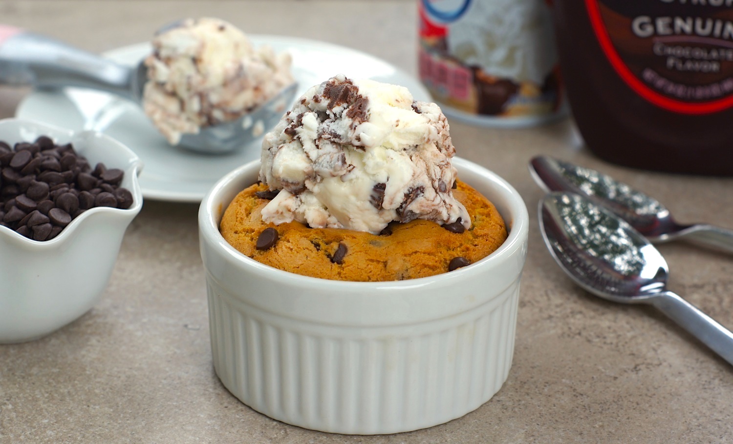 Single Serving Deep-Dish Chocolate Chip Cookie 