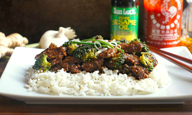 Quick + Simple Beef + Broccoli - a perfect, delicious weeknight meal, ready in less than 20 minutes!