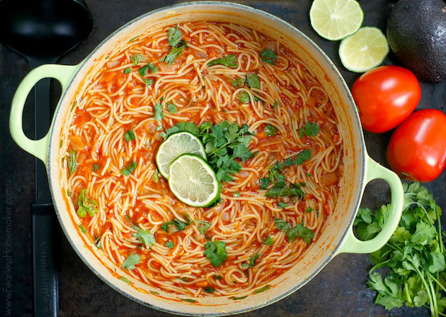 Sopa de Fideo (Mexican Noodle Soup) | www.FearlessHomemaker.com