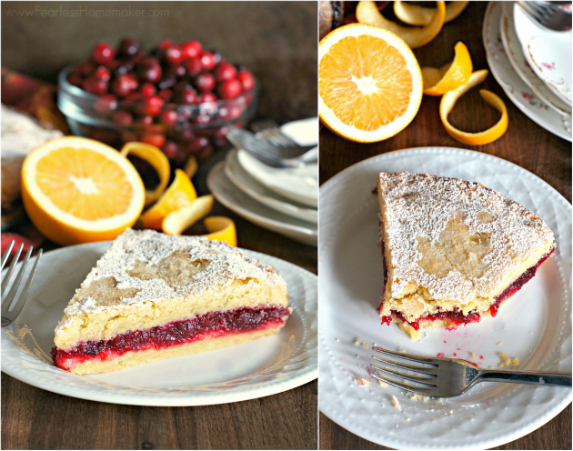 Cranberry Shortbread Cake | www.FearlessHomemaker.com