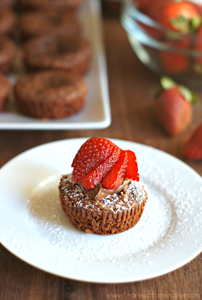 4-Ingredient Nutella Brownie Bites | www.FearlessHomemaker.com